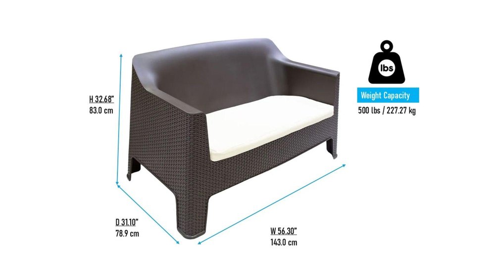 Four Piece Espresso and Beige Plastic Upholstered Cushions Outdoor Patio Set With Table  Warm Home View