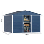 Metal Outdoor Utility Storage Shed - Galvanized Steel, 1-Piece  Warm Home View