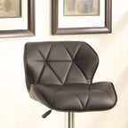 Set of 2 Modern Brown Faux Leather Adjustable Swivel Stools with Chrome Base  Warm Home View
