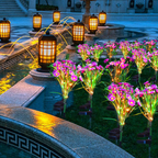 Solar Garden Stake Lights - LED Flower Waterproof, 1-Piece  Warm Home View