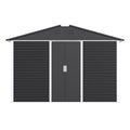 Metal Outdoor Garden Storage Shed - Galvanized Steel, 1-Piece  Warm Home View