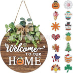 Wooden Welcome Wall Decor for Home and Door  Warm Home View