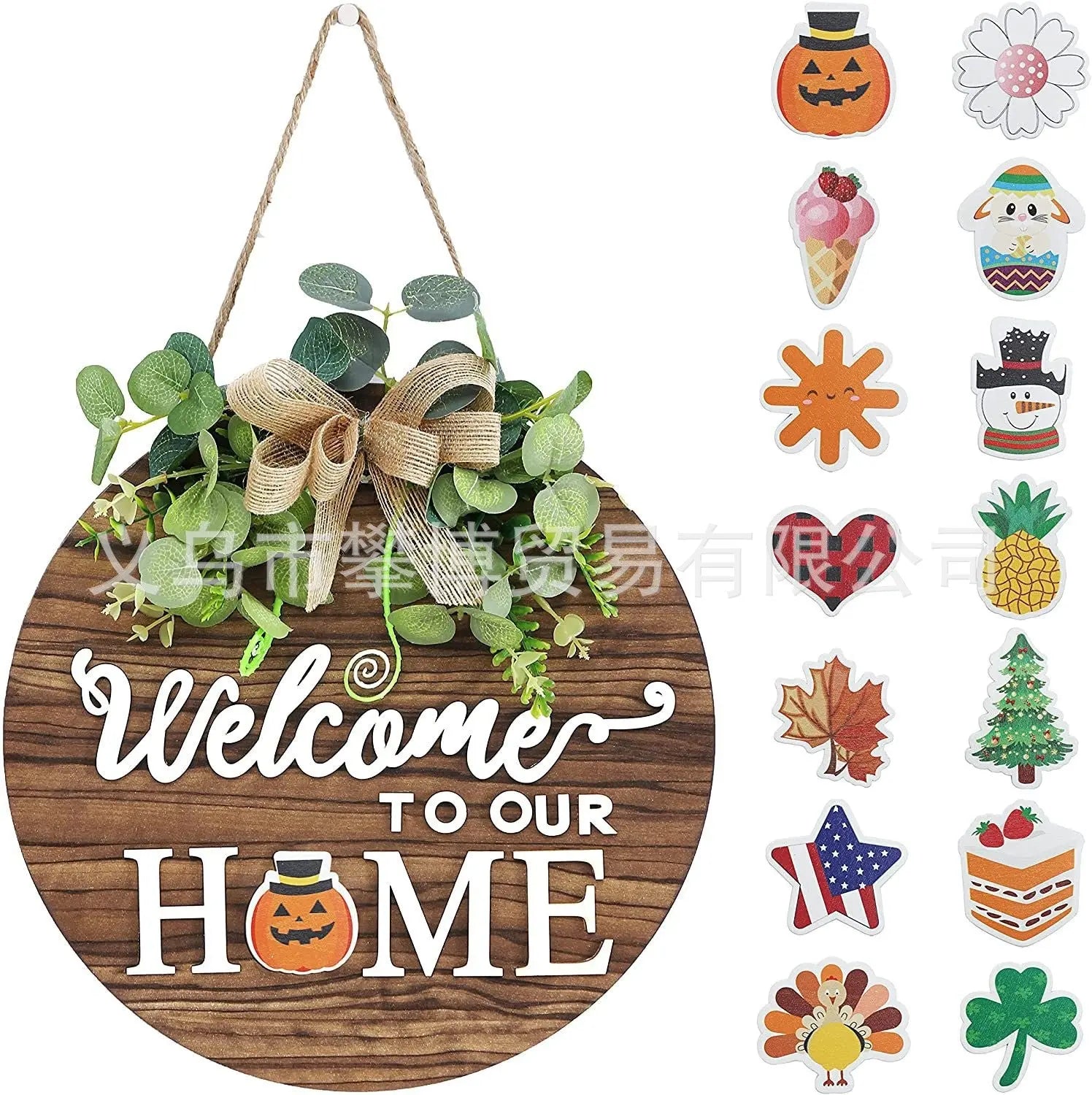 Wooden Welcome Wall Decor for Home and Door  Warm Home View
