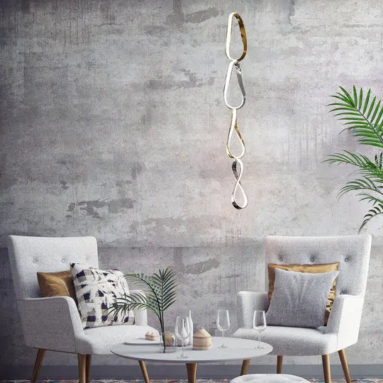 Prague Vertical Chandelier // Gold & Chrome  Warm Home View