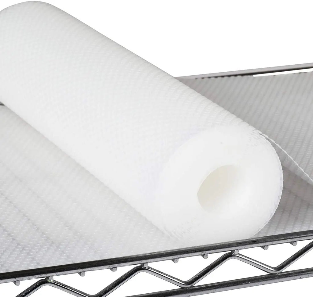 Pantry Shelf Liners for Wire Shelving - 1.2 MM Thick Easy to Cut Metal Liner - Clear Waterproof Plastic Drawer Liner - 10 Inch x 13 FT Translucent Kitchen Cabinet Mat for Heavy Duty Shelves  Warm Home View