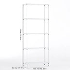 Wire Shelving Metal Storage Rack Adjustable Shelves, Standing Storage Shelf Units For Laundry Bathroom Kitchen Pantry ClosetWhite, 42L X 18W X 71H  Warm Home View