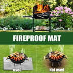 Fireproof Outdoor Grill Mat - Fiberglass, 1-Piece  Warm Home View