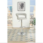 Adjustable Kitchen Island Stools Black Faux Leather 2-Piece  Warm Home View
