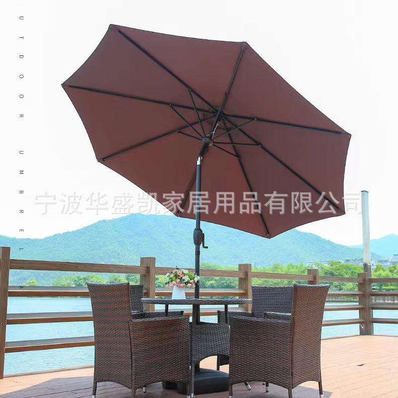 Outdoor Patio Umbrella with Tilting Center Pole - Polyester, 1-Piece  Warm Home View
