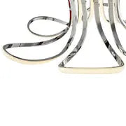 6  Petal Flower LED Strip Flush Mount Lamp // Chrome and  Dimmable  Warm Home View