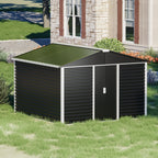 Metal Outdoor Garden Storage Shed - Galvanized Steel, 1-Piece  Warm Home View
