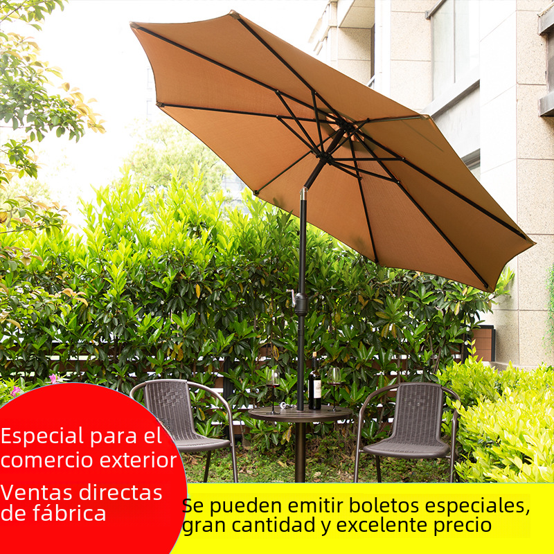 Outdoor Patio Umbrella with Tilting Center Pole - Polyester, 1-Piece  Warm Home View