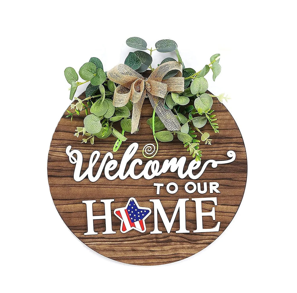 Wooden Welcome Wall Decor for Home and Door  Warm Home View