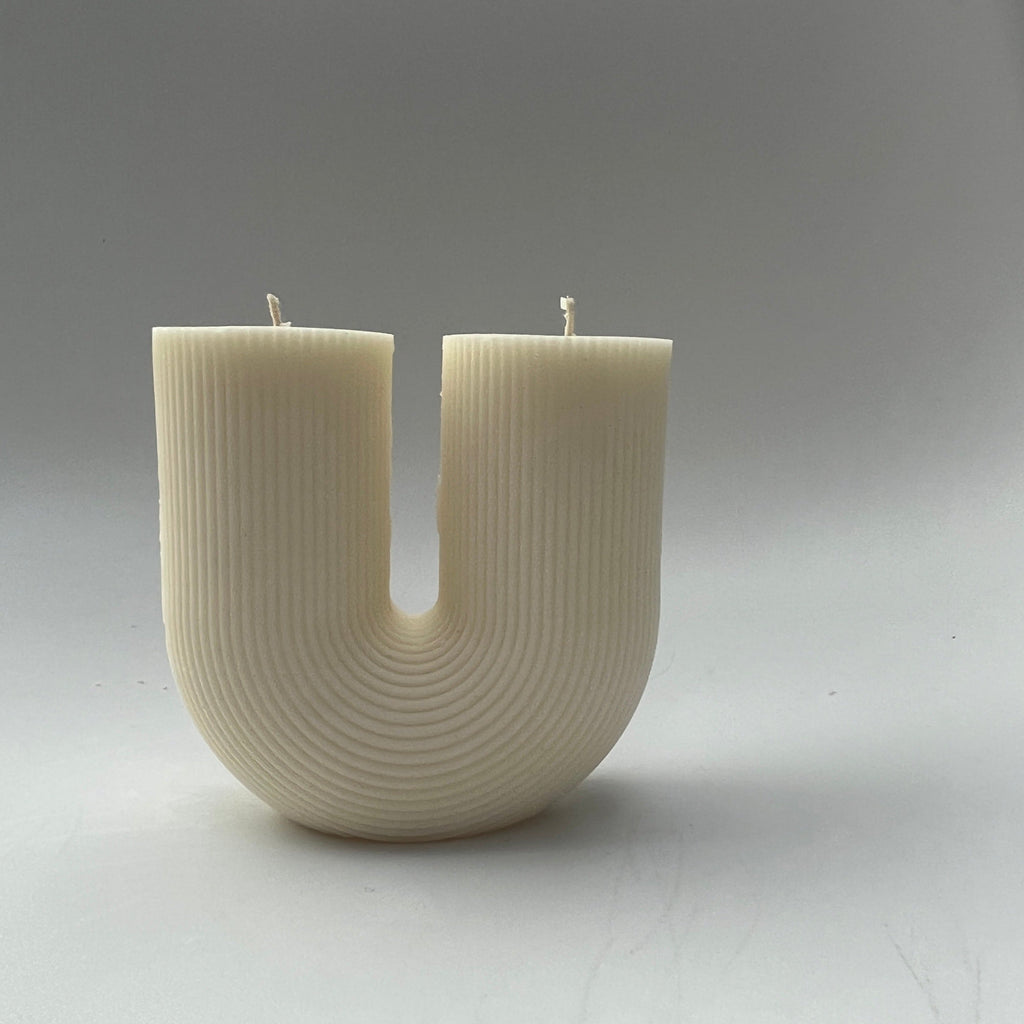 The U Ribbed Candle  Warm Home View