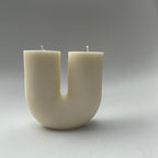 The U Ribbed Candle  Warm Home View