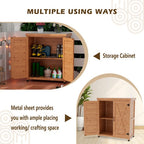 Outdoor Workstation Potting Bench - Cedar Wood/Metal, 1-Piece  Warm Home View