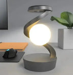 Rotating Moon Desk Lamp with Wireless Charging  Warm Home View