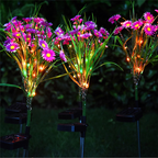Solar Garden Stake Lights - LED Flower Waterproof, 1-Piece  Warm Home View