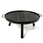 Wood Burning Outdoor Fire Pit - Steel, 2-Piece Set  Warm Home View