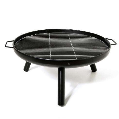 Wood Burning Outdoor Fire Pit - Steel, 2-Piece Set  Warm Home View
