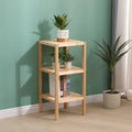 3-Tier Birch Bathroom Shelf, Narrow Shelving Unit, Multifunctional Storage Rack, Corner Rack, For Kitchen, Living Room, Bedroom, Entryway, Bathroom, Natural  Warm Home View