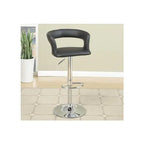 Adjustable Kitchen Island Stools Black Faux Leather 2-Piece  Warm Home View