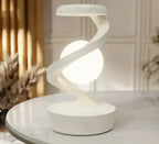 Rotating Moon Desk Lamp with Wireless Charging  Warm Home View