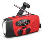 crank solar power bank with flashlight