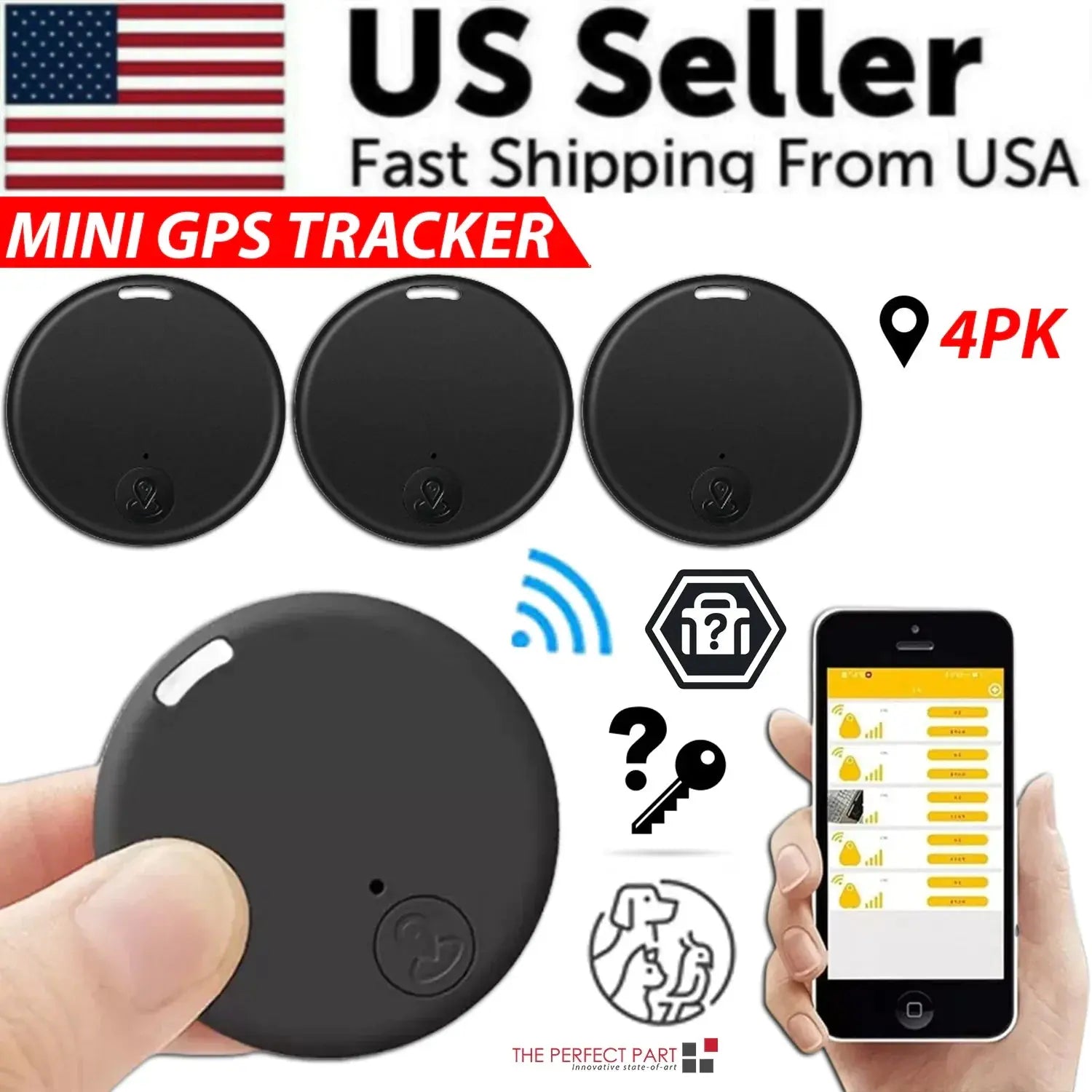 Bluetooth Mini GPS Tracking Air Key Tag Child Pet Finder Tracker Location Device  Warm Home View