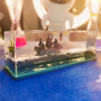 Creative Cruise Ship Fluid Drift Bottle  Warm Home View