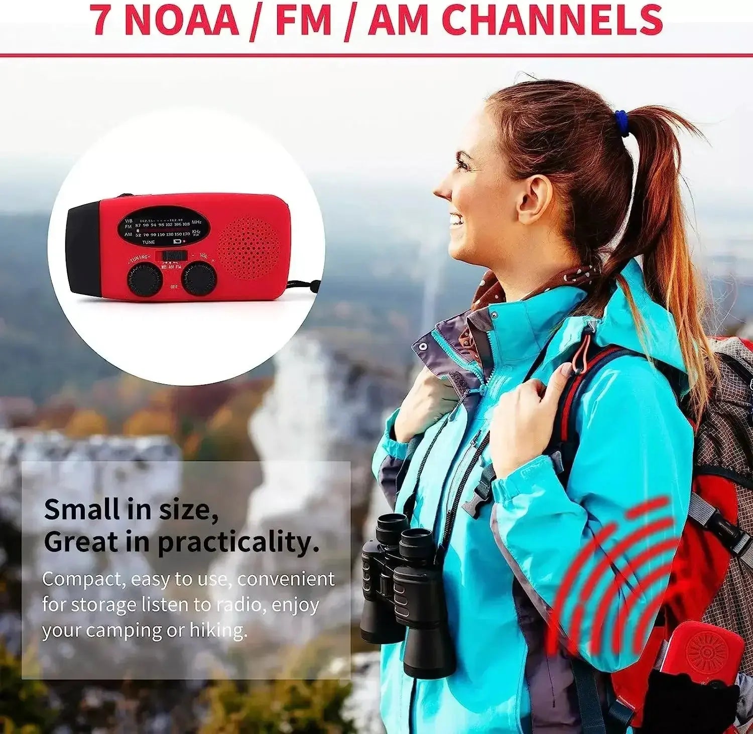 crank solar power bank with flashlight