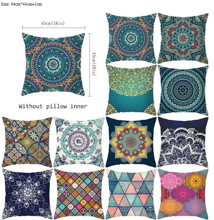 Soft Mandala Sofa Pillowcase  Warm Home View