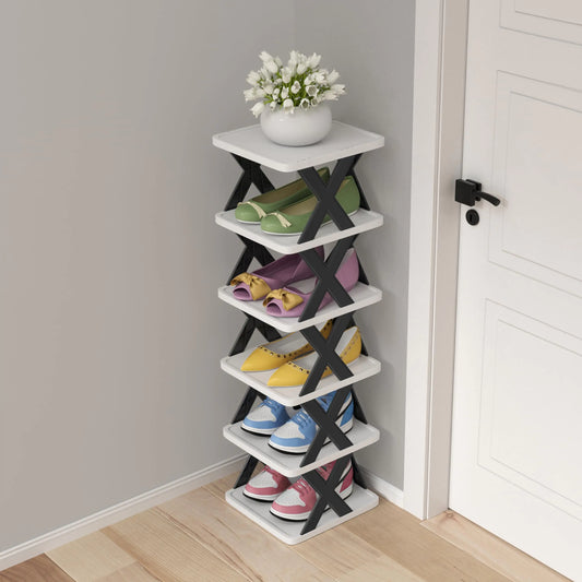 6-Tier Narrow Stackable Shoe Rack
