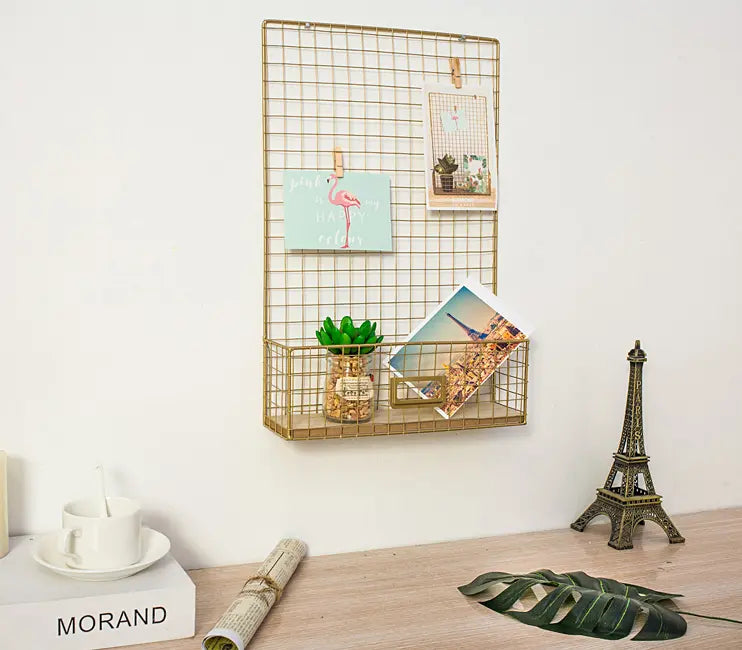 Nordic Style Iron Shelving Unit and Wall Decor  Warm Home View