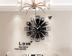Silent Art Wall Clock with Pendulum Design  Warm Home View