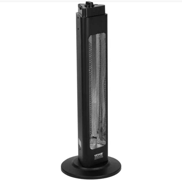 VEVOR Infrared Patio Heater - 1500W Electric Stand, Black  Warm Home View