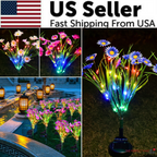 Solar Garden Stake Lights - LED Flower Waterproof, 1-Piece  Warm Home View