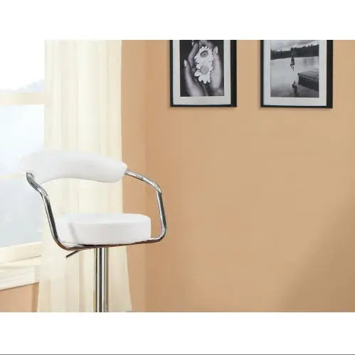 White Swivel Counter Height Bar Stools 2-Piece  Warm Home View
