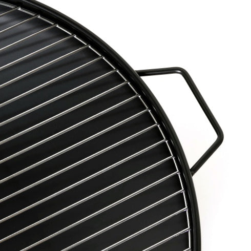Wood Burning Outdoor Fire Pit - Steel, 2-Piece Set  Warm Home View