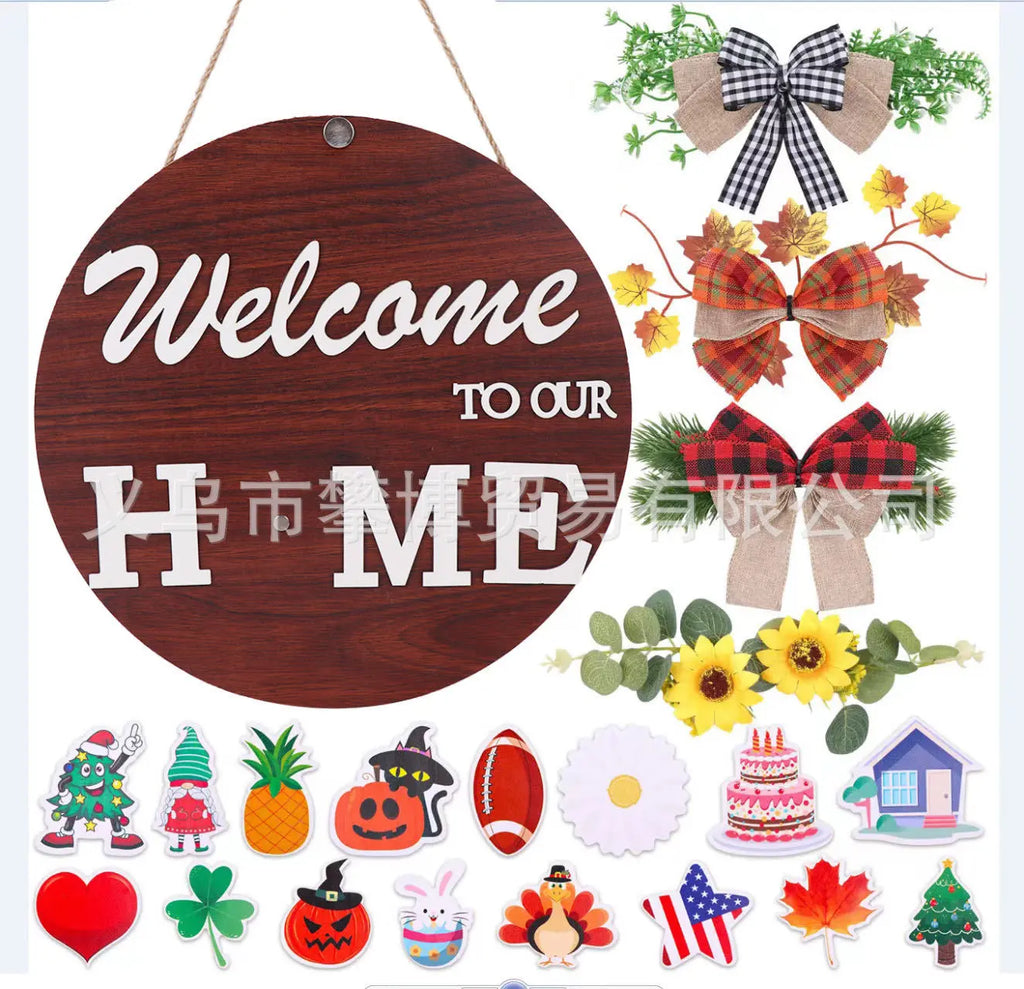 Wooden Welcome Wall Decor for Home and Door  Warm Home View
