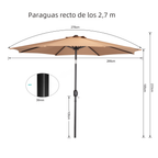 Outdoor Patio Umbrella with Tilting Center Pole - Polyester, 1-Piece  Warm Home View