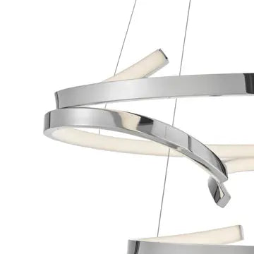 Beijing LED adjustable Round Chandelier // Chrome  Warm Home View