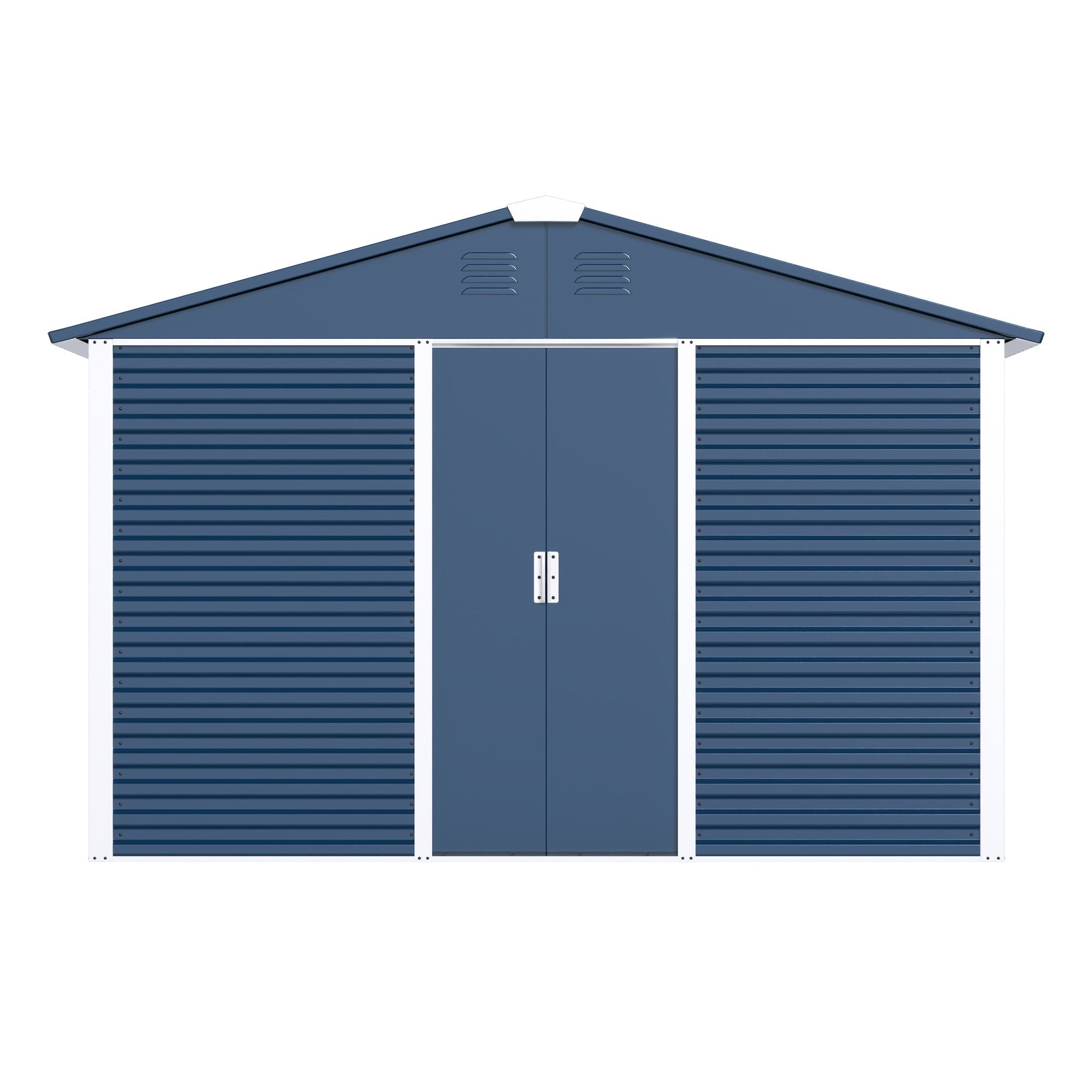 Metal Outdoor Utility Storage Shed - Galvanized Steel, 1-Piece  Warm Home View
