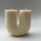 The U Ribbed Candle  Warm Home View