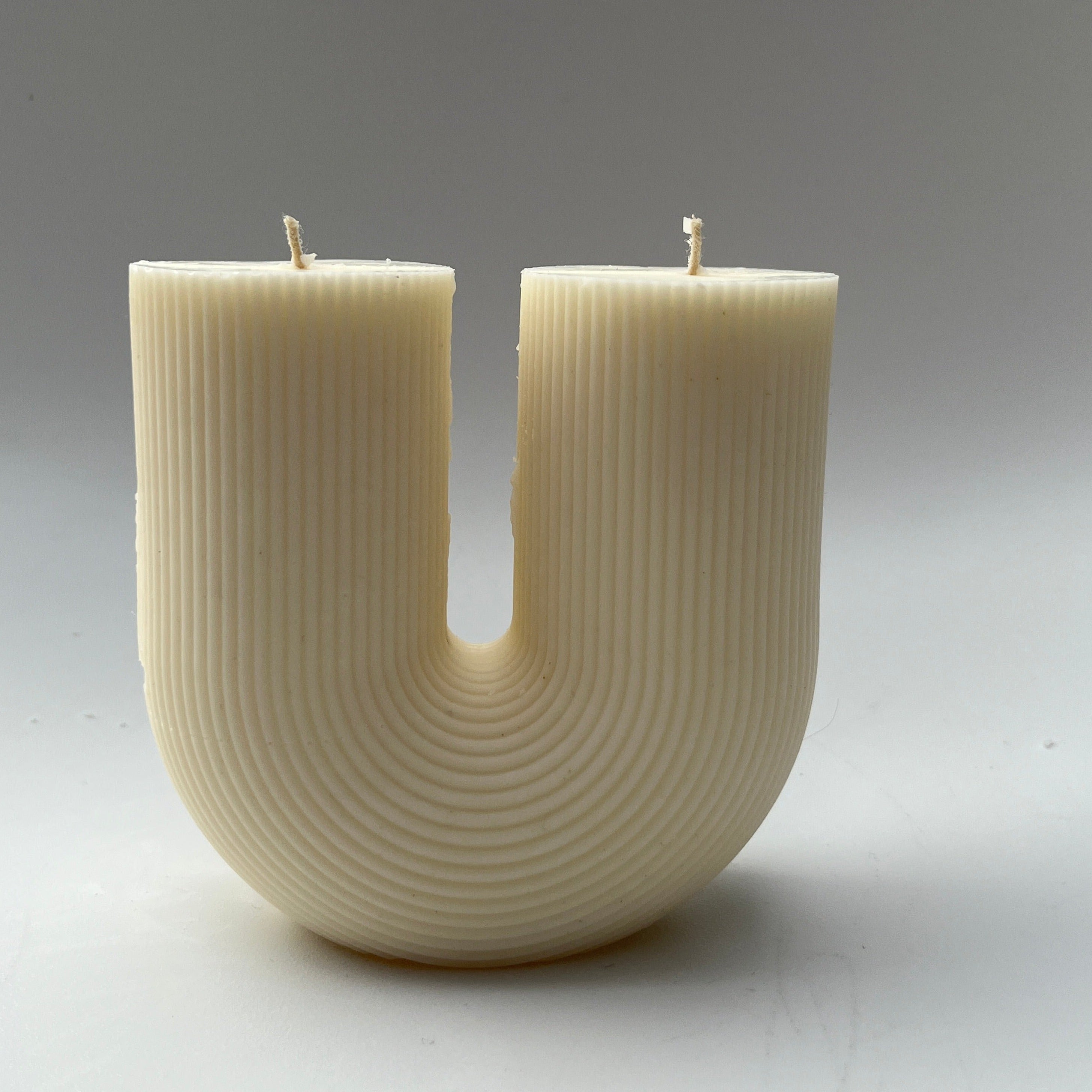 The U Ribbed Candle  Warm Home View