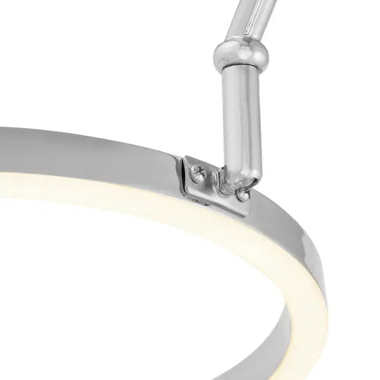 LED Three Ring Hong Kong  Arc Floor lamp // Chrome, Not Dimmable  Warm Home View
