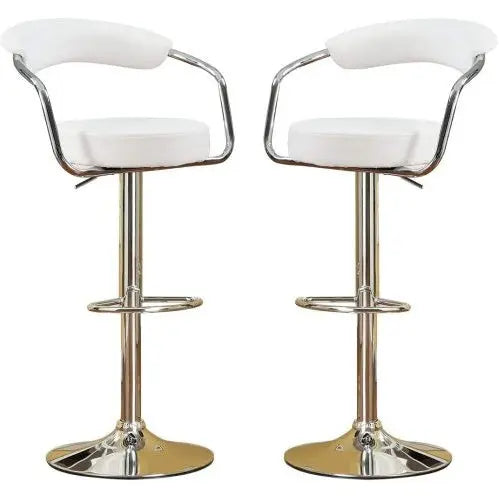 White Swivel Counter Height Bar Stools 2-Piece  Warm Home View