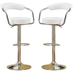 White Swivel Counter Height Bar Stools 2-Piece  Warm Home View