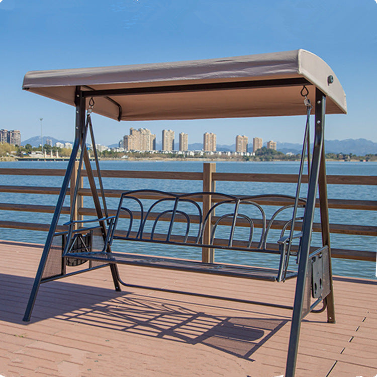 Double Seat Outdoor Swing Hanging Chair - Metal, 1-Piece  Warm Home View