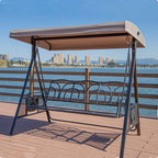 Double Seat Outdoor Swing Hanging Chair - Metal, 1-Piece  Warm Home View